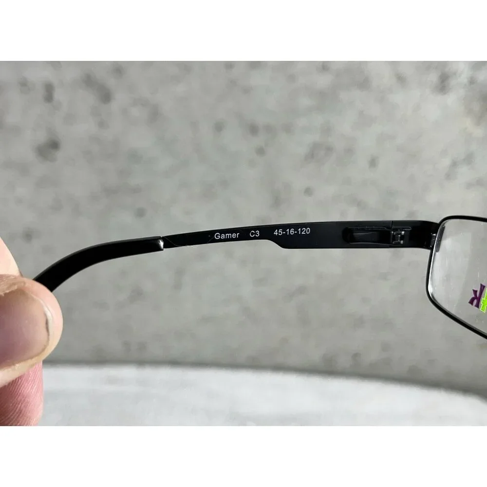 NEW DB4K | EUROPA GAMER C3 BLACK & SILVER KIDS EYEGLASSES FRAMES 46-16-120